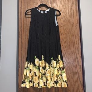 Jones Studio Polka Dot Floral Dress